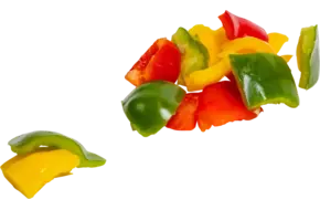Paprika mix brunoise 30mm bak 1 kg